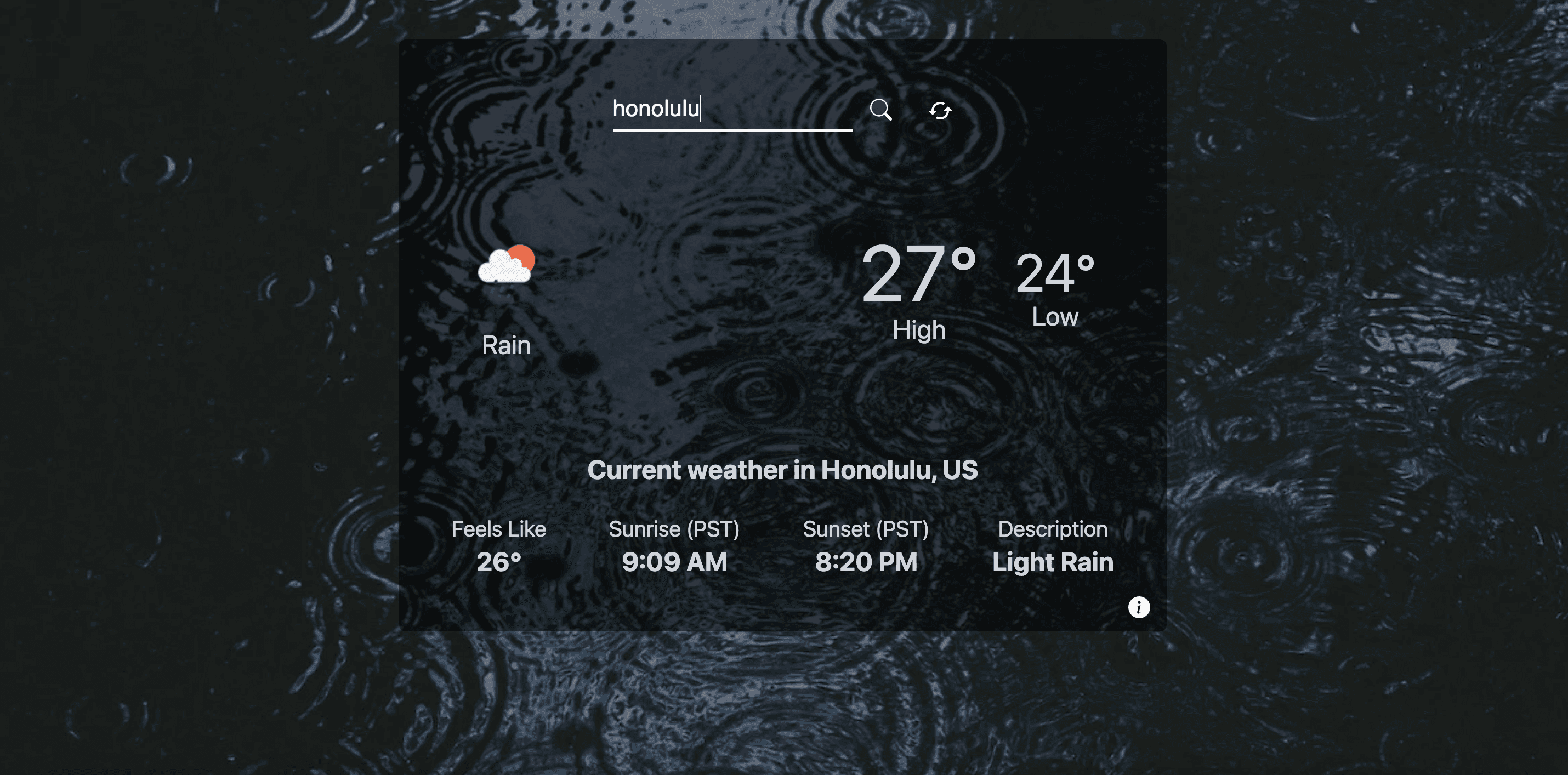 A Weather Application that displays current forecasts